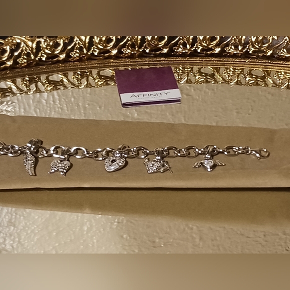 Affinity Guardian Angel Diamond & Sterling Silver Charm Bracelet - Picture 7 of 8